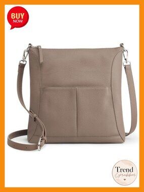 Genuine Pebbled Leather Crossbody Bag RFID Blocking Travel Purse Handbags